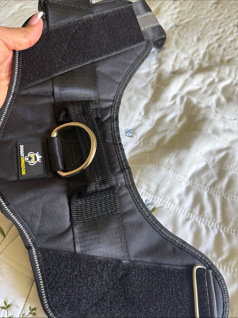 Black No-Pull Reflective Dog Harness